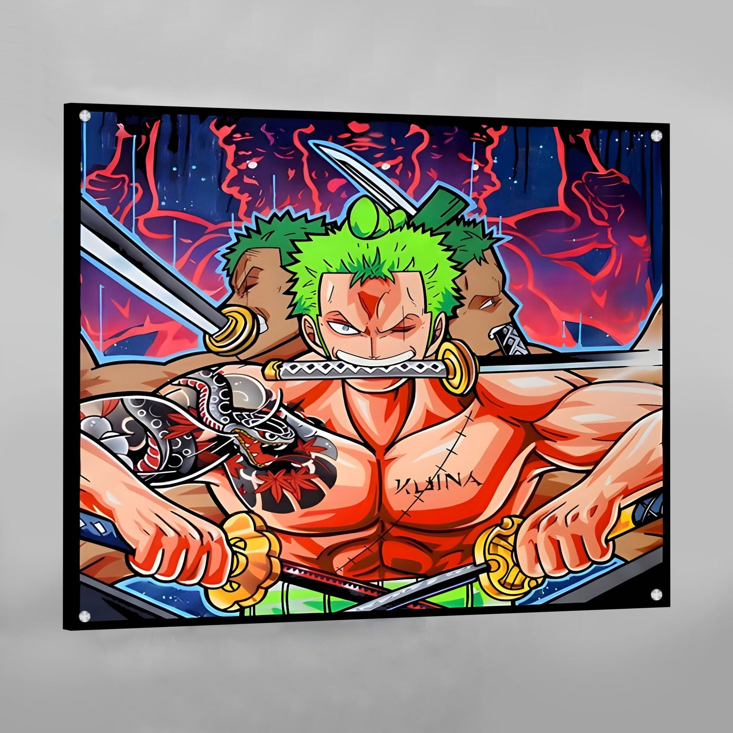 Cuadro Anime Pirata Espadas - La Casa Del Cuadro