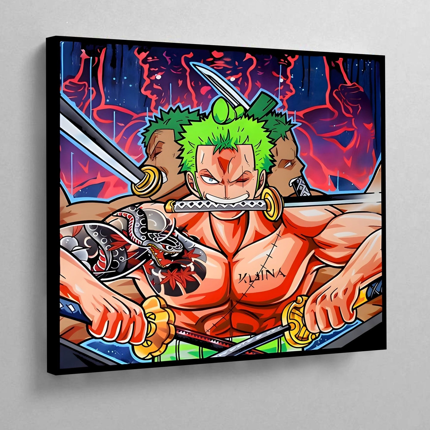 Cuadro Anime Pirata Espadas - La Casa Del Cuadro