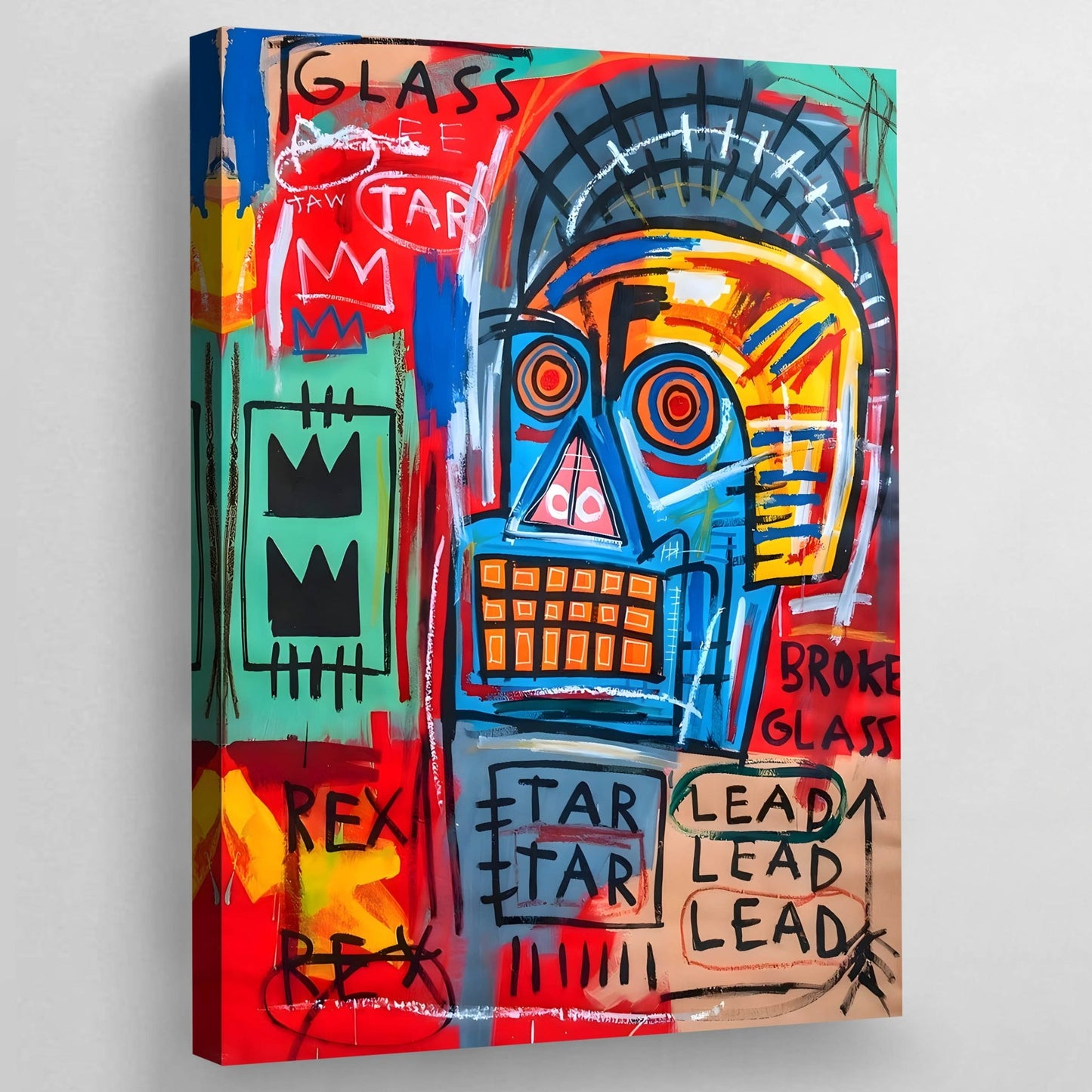 Cuadro Basquiat Africa Graffiti - La Casa Del Cuadro