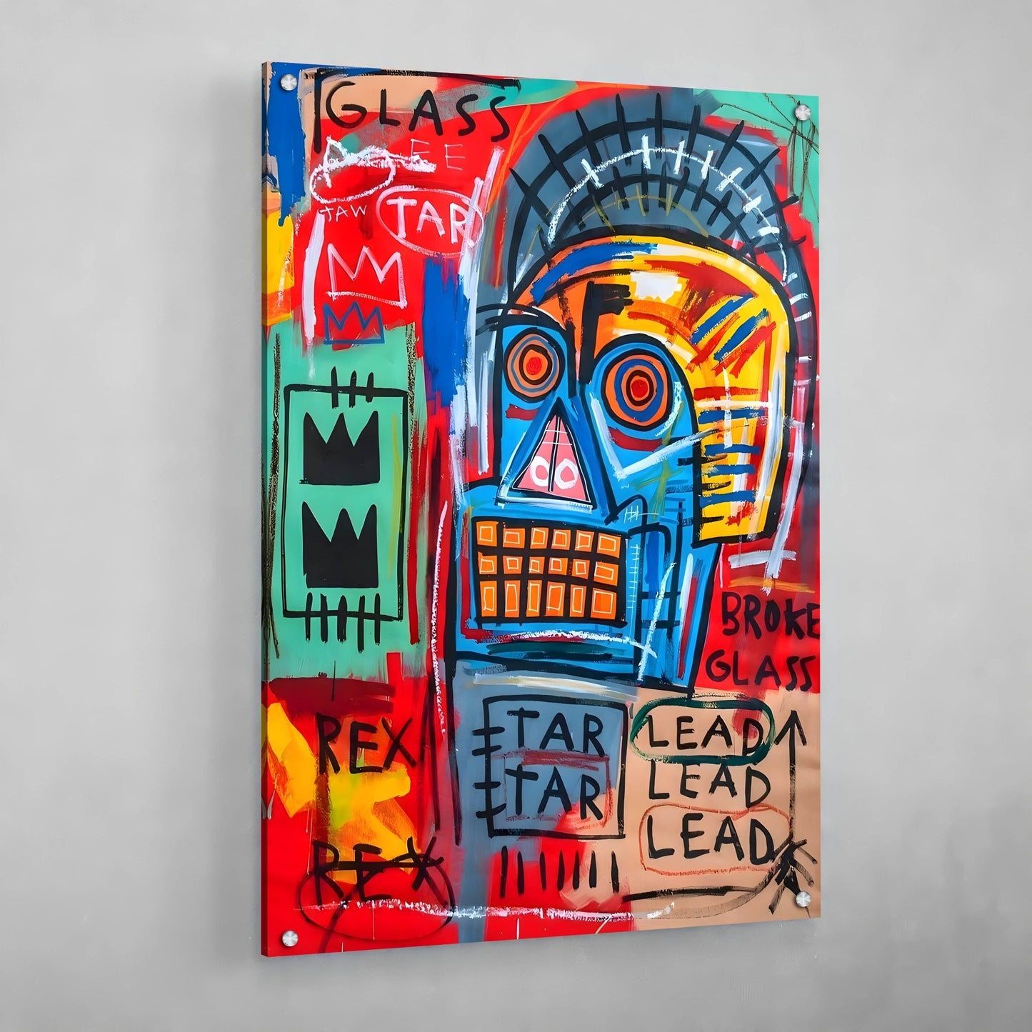 Cuadro Basquiat Africa Graffiti - La Casa Del Cuadro