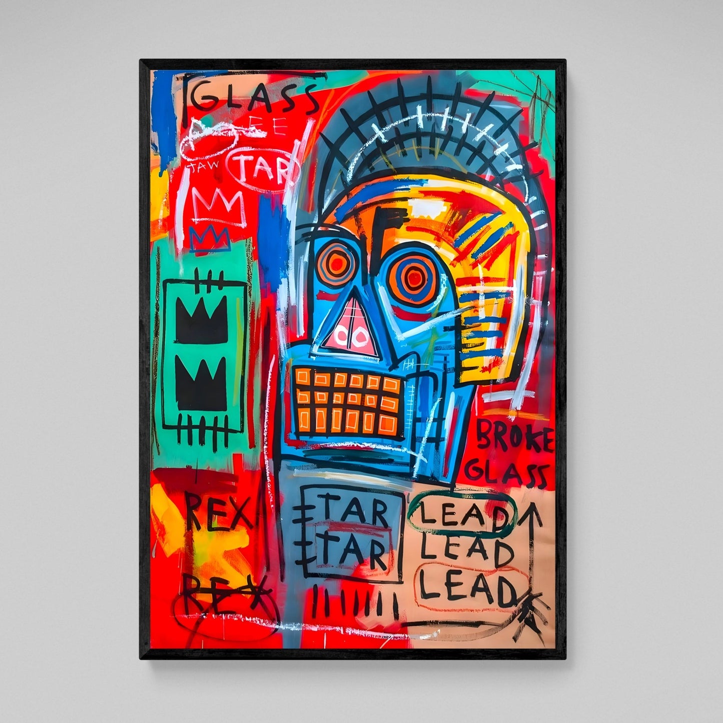 Cuadro Basquiat Africa Graffiti - La Casa Del Cuadro