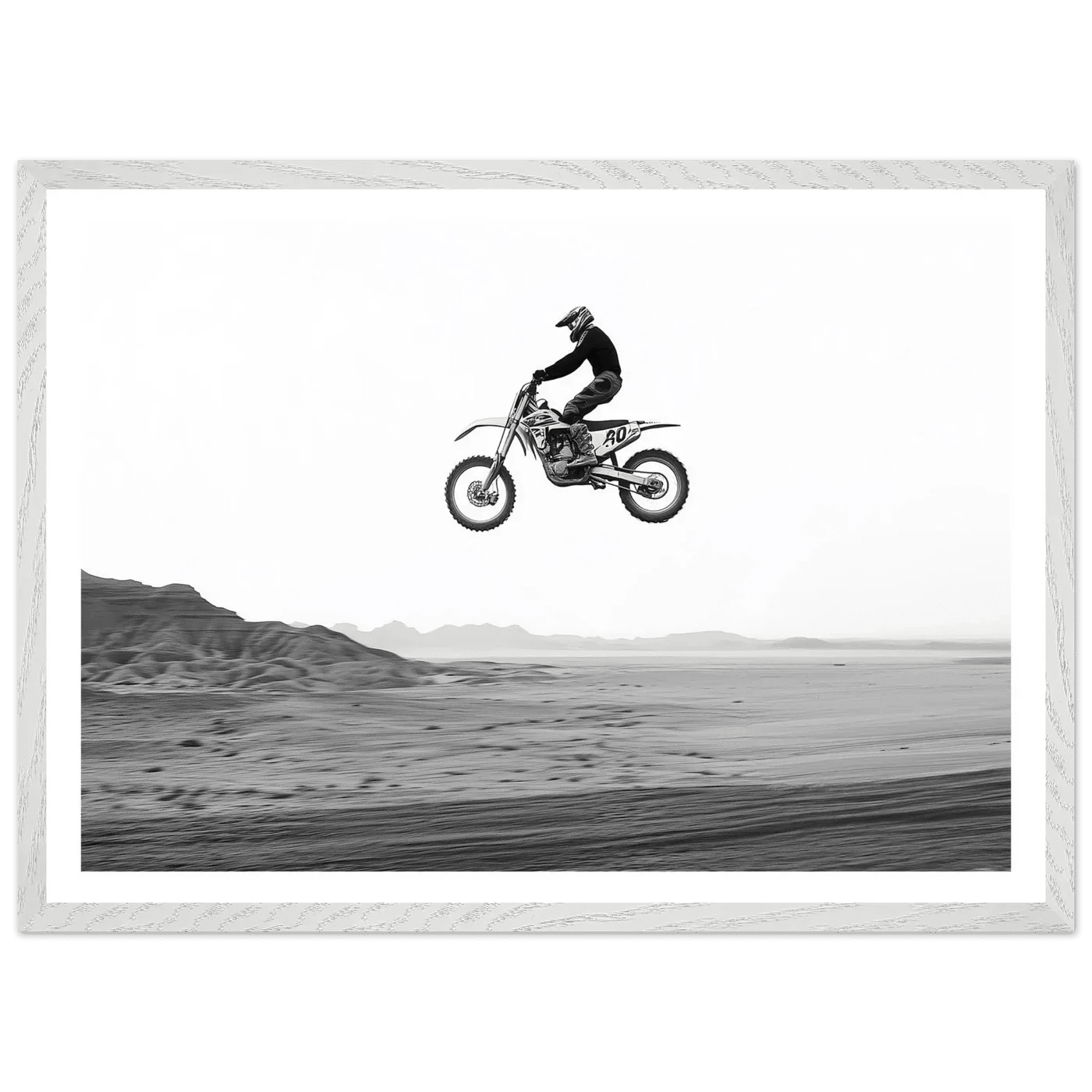 Cuadro Blanco y Negro Motocross - La Casa Del Cuadro