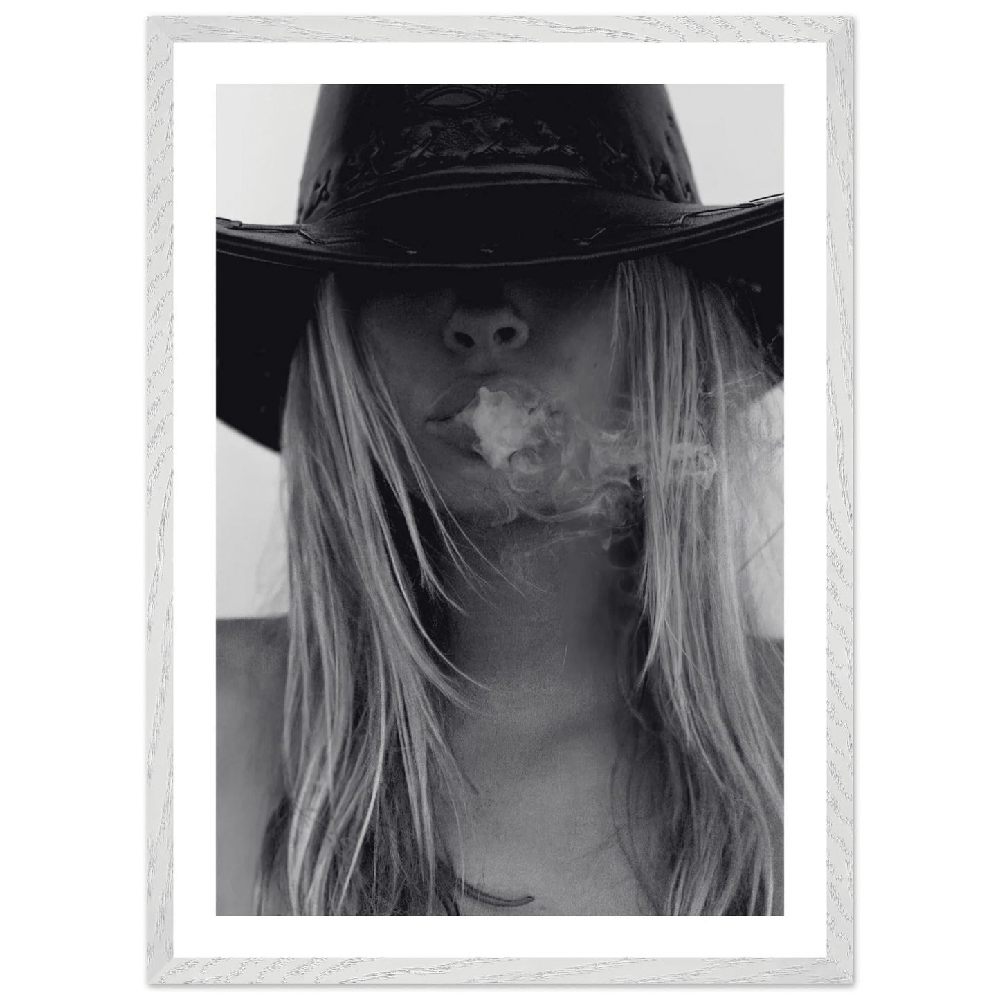 Cuadro Blanco y Negro Mujer Cowboy - La Casa Del Cuadro