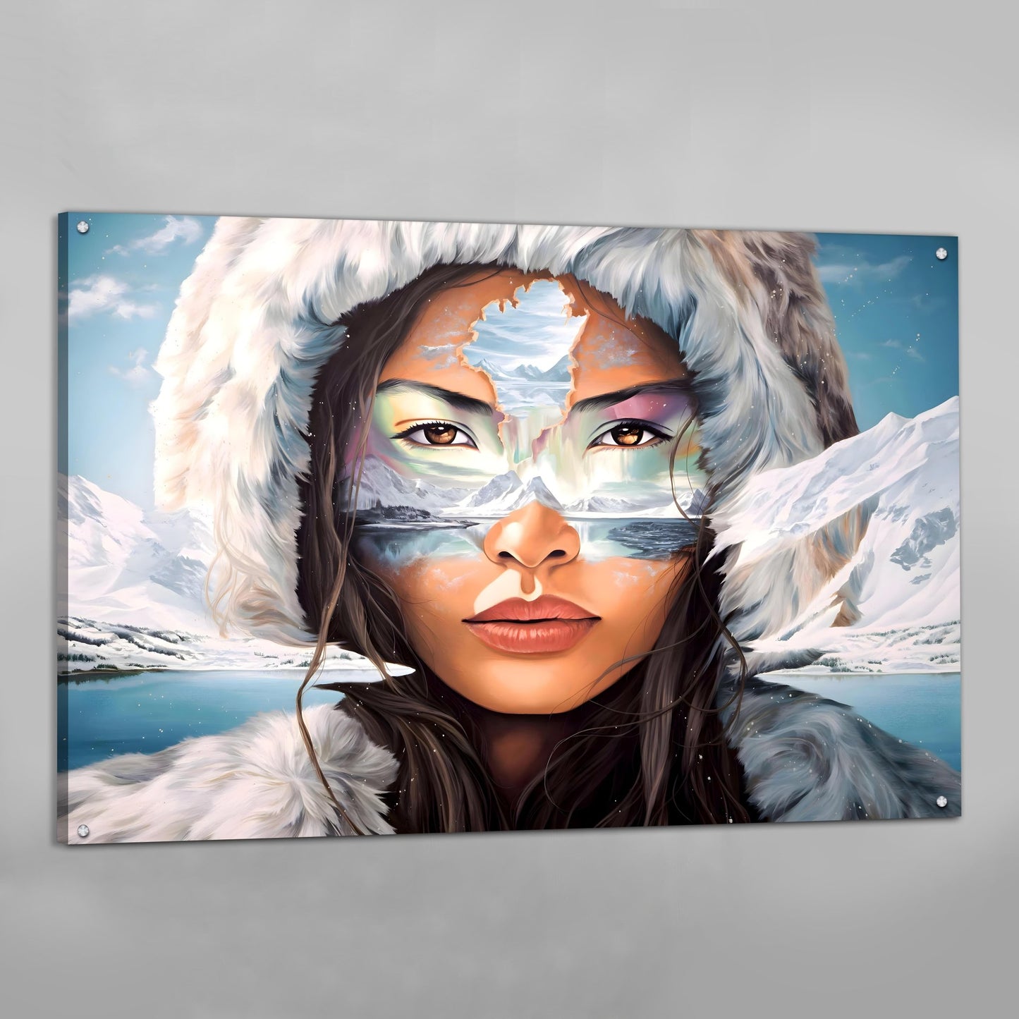 Cuadro Cara Mujer Esquimal - La Casa Del Cuadro