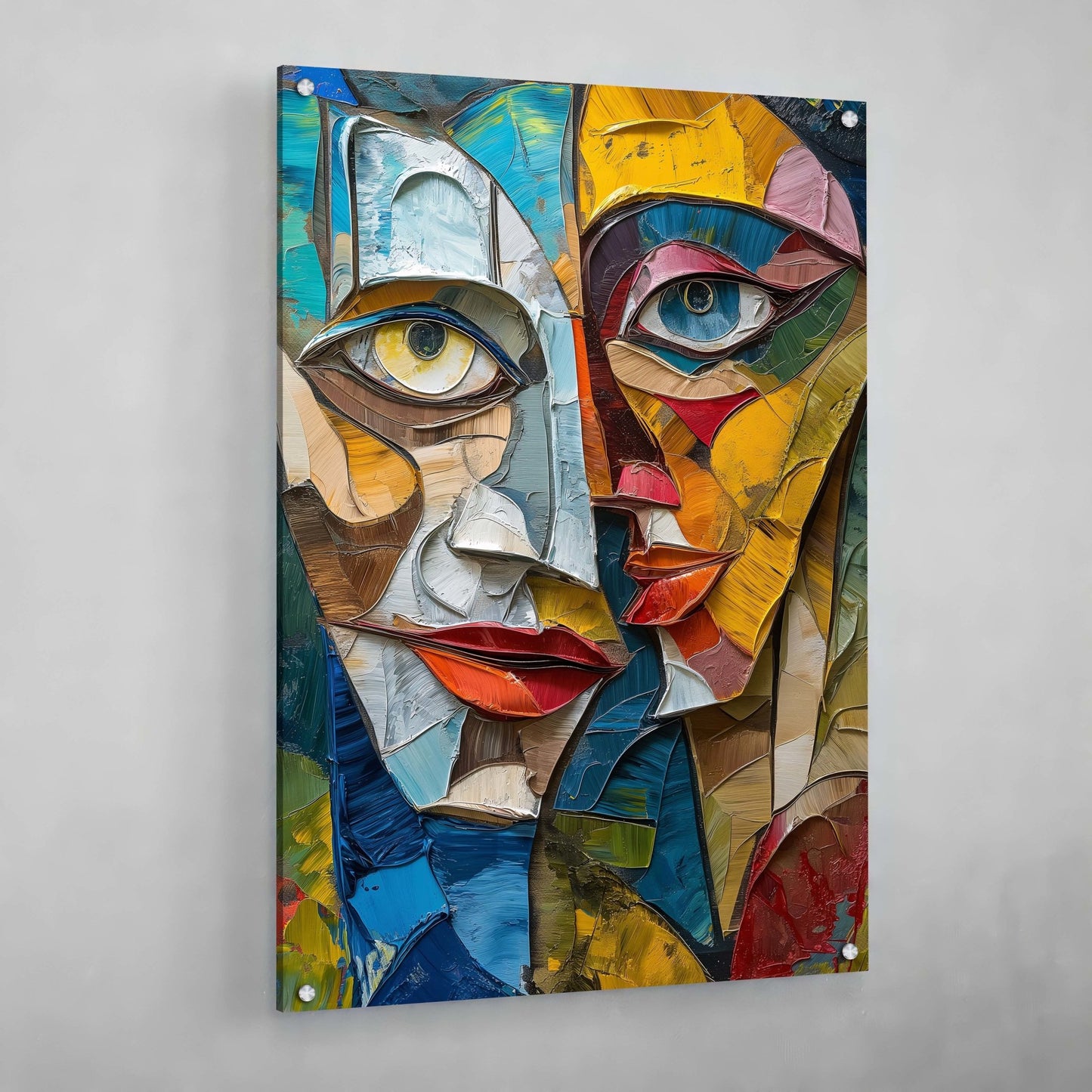 Cuadro Cubismo Rostros Entrelazados - La Casa Del Cuadro