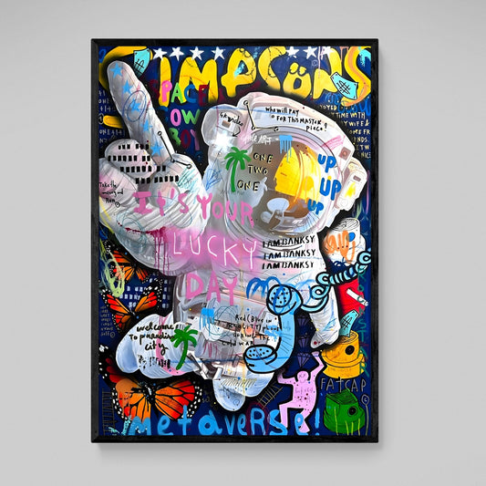 Cuadro Graffiti Astronauta - La Casa Del Cuadro