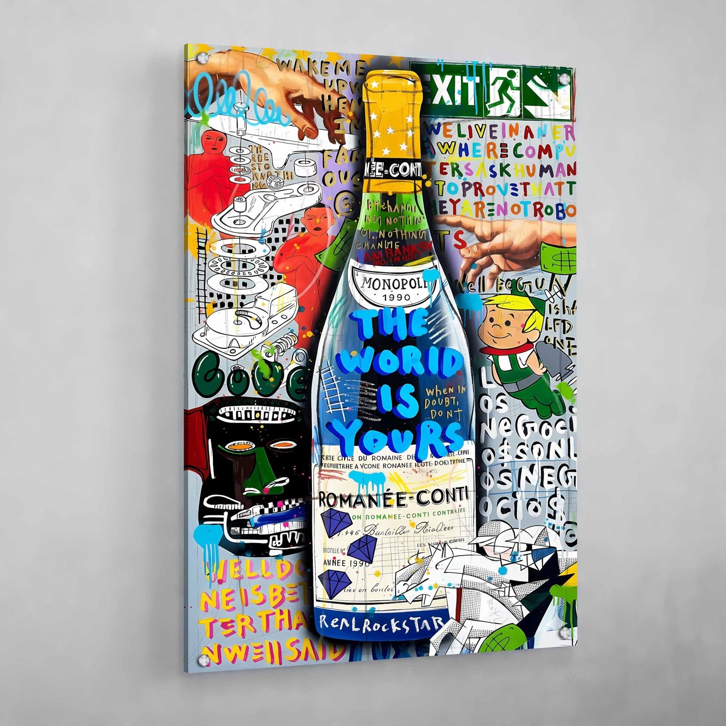 Cuadro Graffiti Botella de Lujo - La Casa Del Cuadro