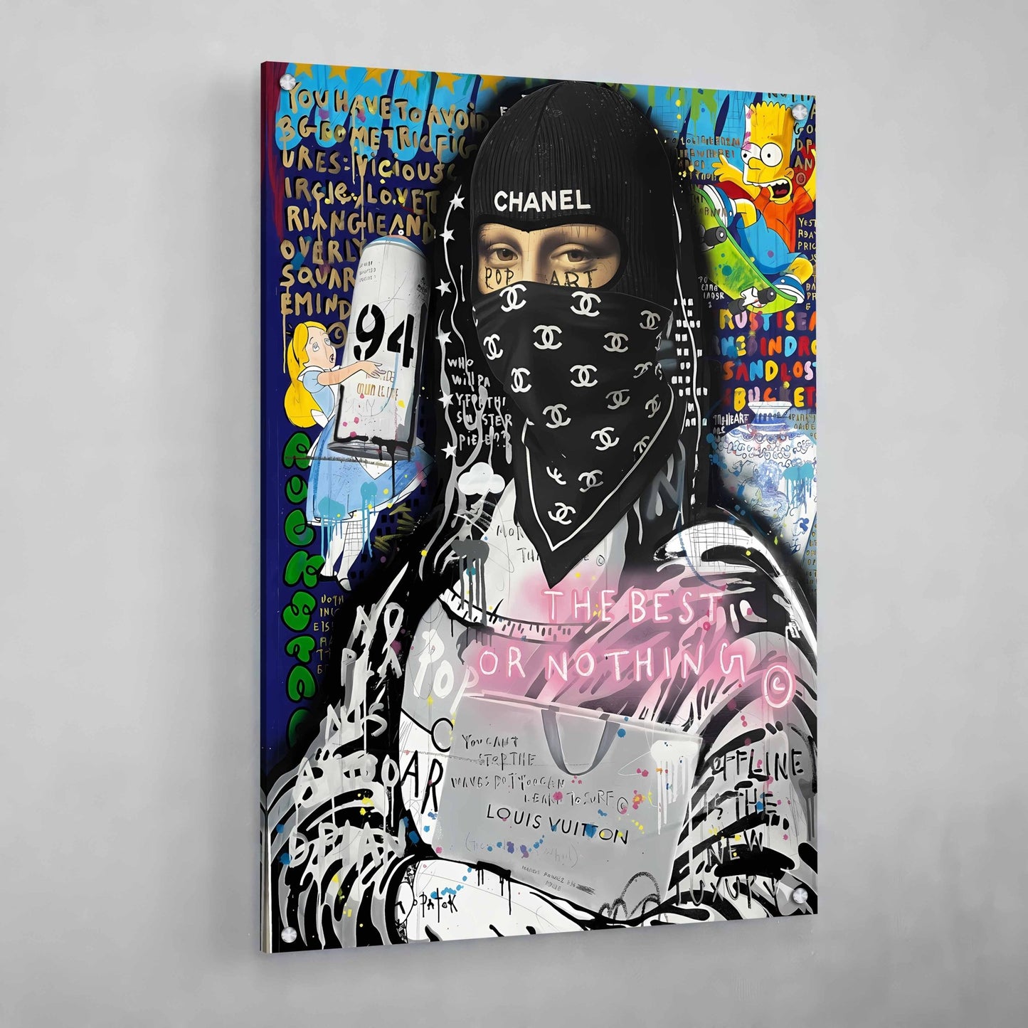 Cuadro Graffiti Mujer Misteriosa - La Casa Del Cuadro
