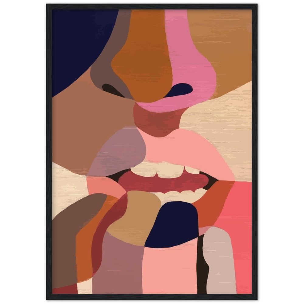 Cuadro Abstracto Cara Minimalista - La Casa Del Cuadro