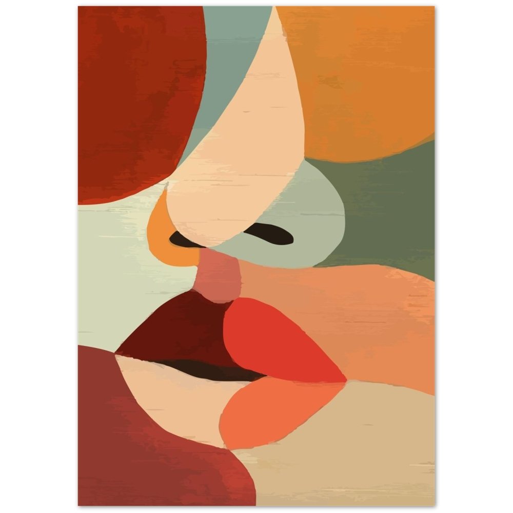 Cuadro Abstracto Minimalista Cara - La Casa Del Cuadro