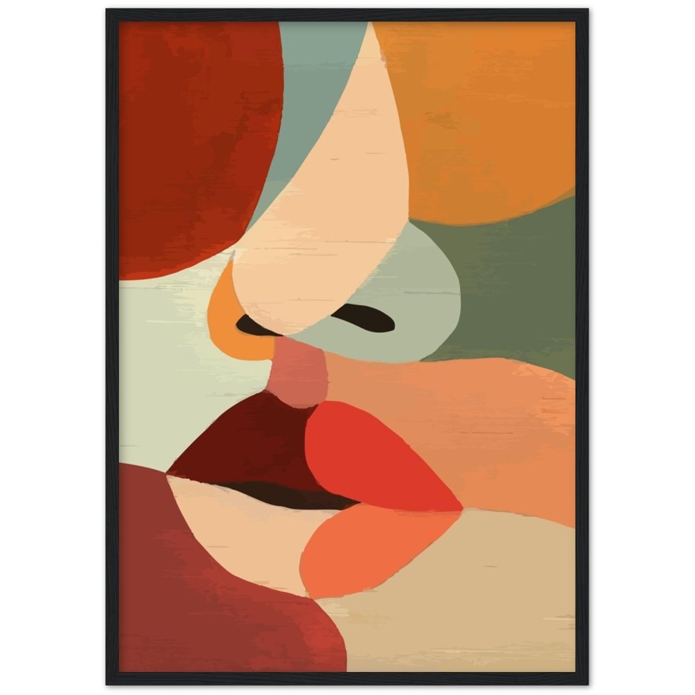 Cuadro Abstracto Minimalista Cara - La Casa Del Cuadro