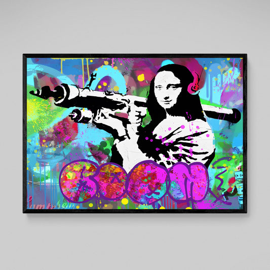 Cuadro Banksy Mona Lisa Bazooka - La Casa Del Cuadro
