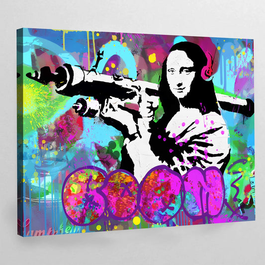 Cuadro Banksy Mona Lisa Bazooka - La Casa Del Cuadro