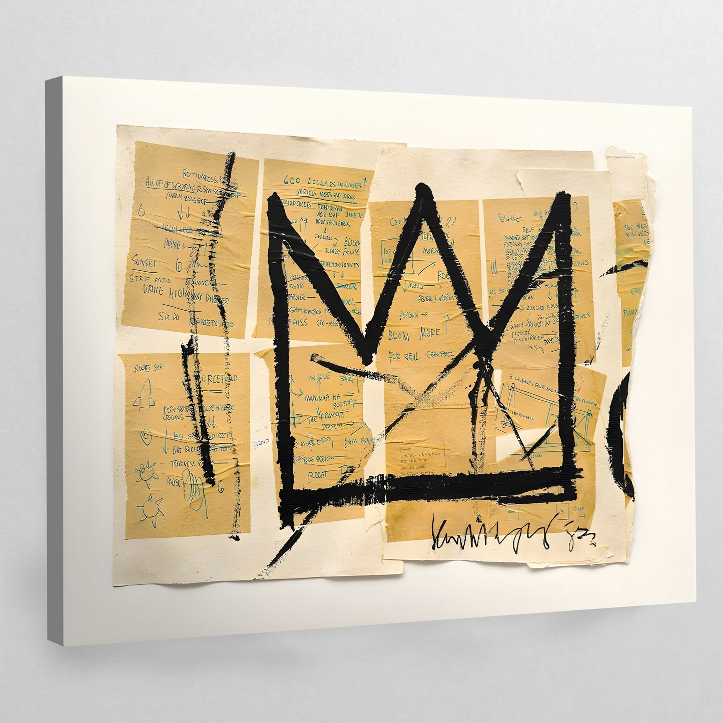 Cuadro Basquiat Corona - La Casa Del Cuadro