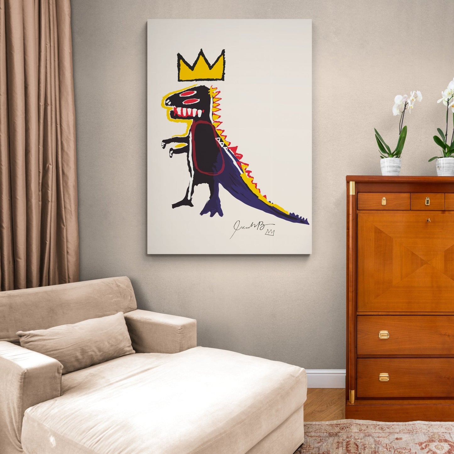 Cuadro Basquiat Dinosaurio - La Casa Del Cuadro
