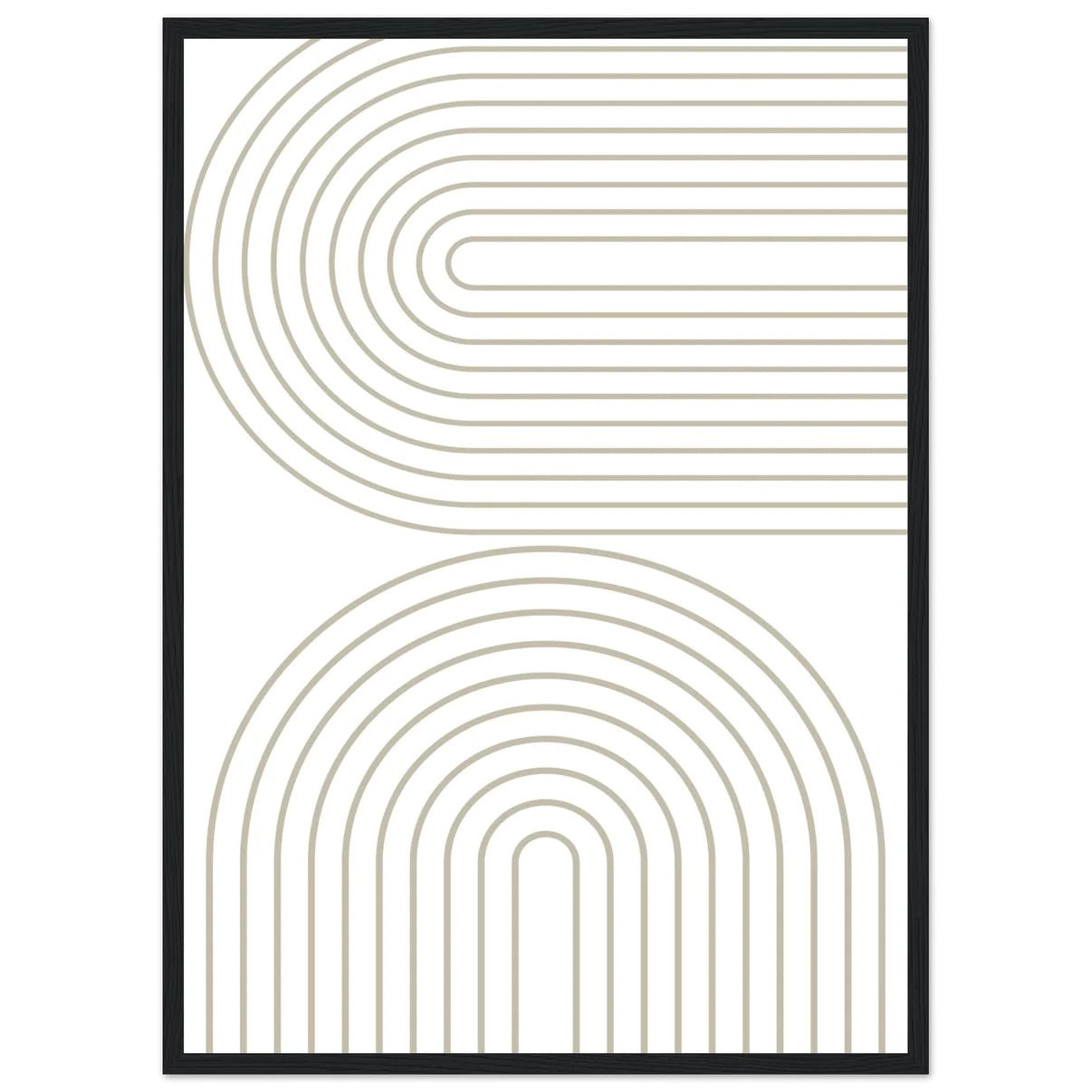 Cuadro Geométrico Blanco y Beige - La Casa Del Cuadro