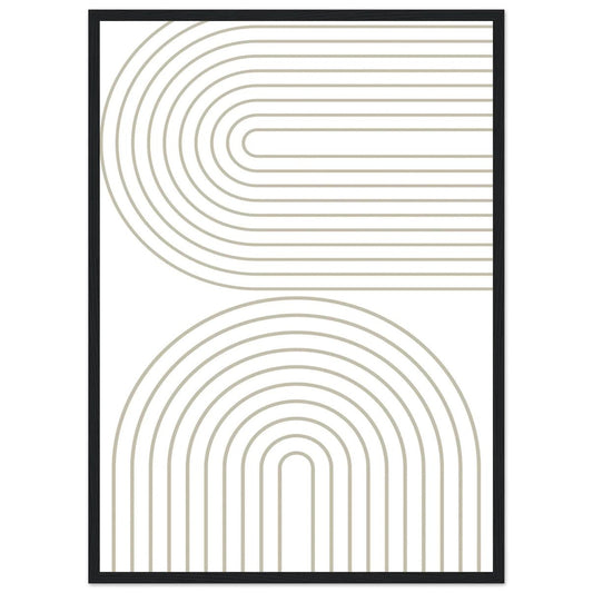 Cuadro Geométrico Blanco y Beige - La Casa Del Cuadro