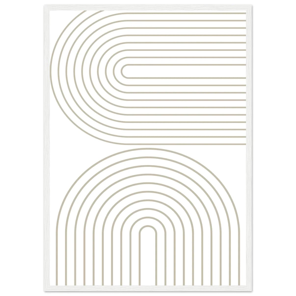 Cuadro Geométrico Blanco y Beige - La Casa Del Cuadro