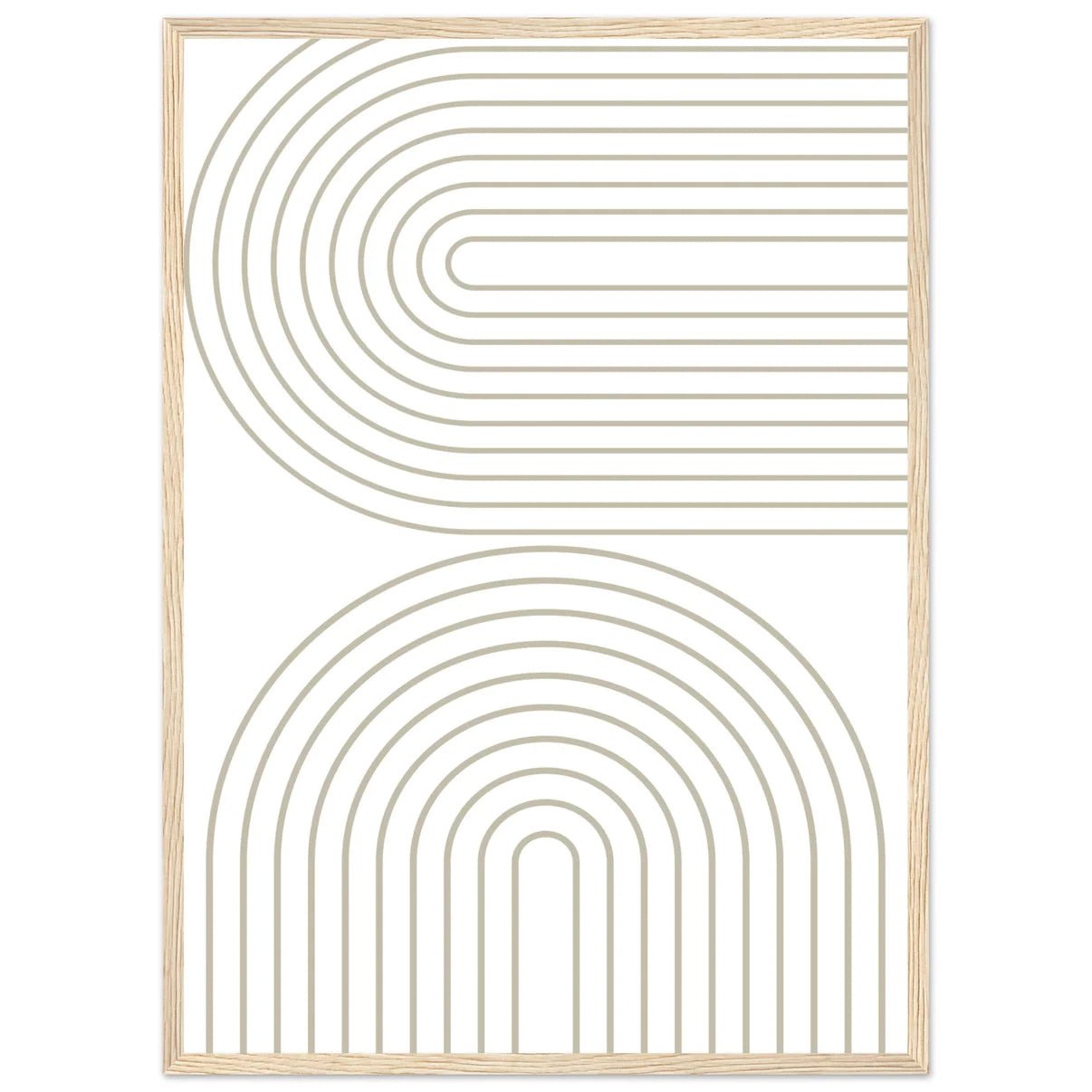 Cuadro Geométrico Blanco y Beige - La Casa Del Cuadro