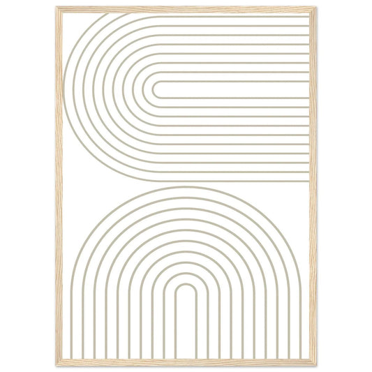 Cuadro Geométrico Blanco y Beige - La Casa Del Cuadro