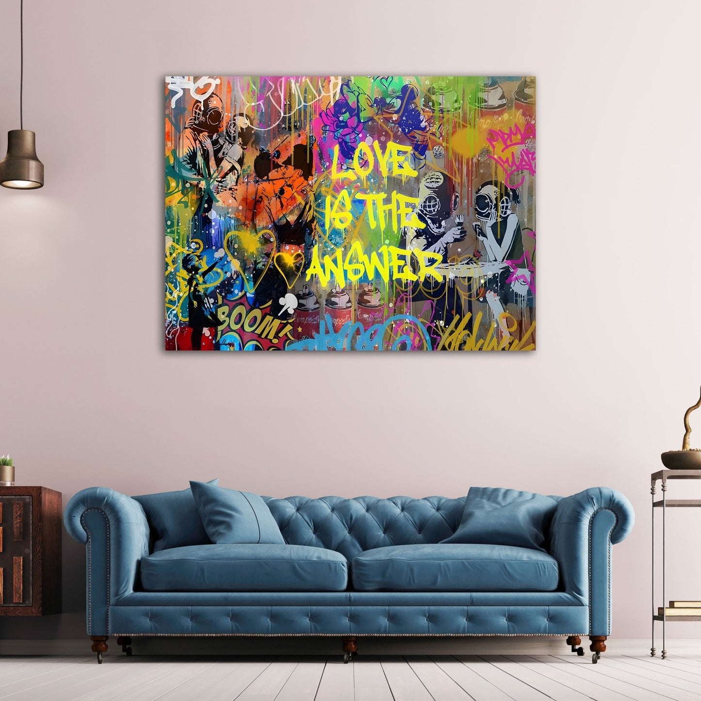 Cuadro Graffiti Banksy Love Is The Answer - La Casa Del Cuadro