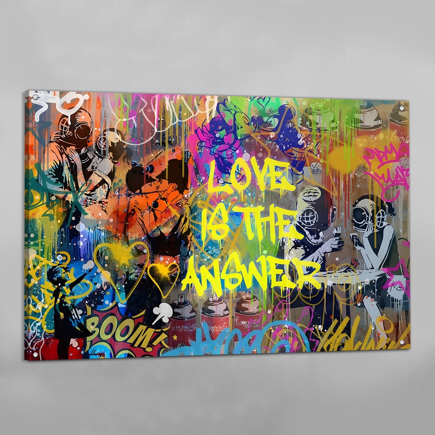 Cuadro Graffiti Banksy Love Is The Answer - La Casa Del Cuadro