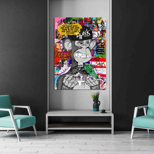 Cuadro Graffiti Bored Ape - La Casa Del Cuadro