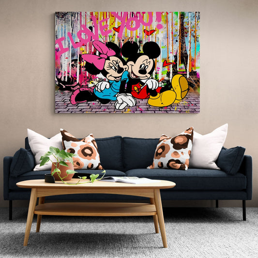 Cuadro Graffiti Minnie & Mickey - La Casa Del Cuadro
