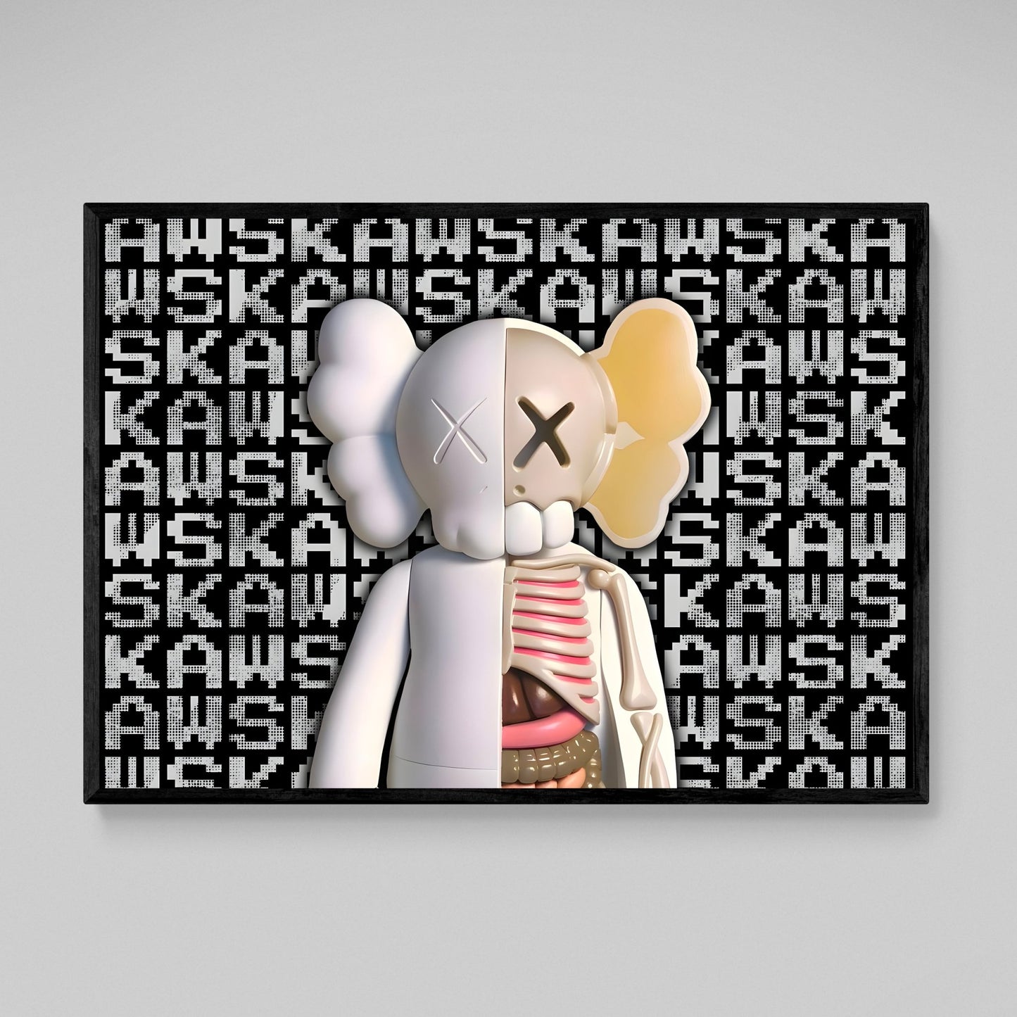 Cuadro Kaws Esqueleto - La Casa Del Cuadro
