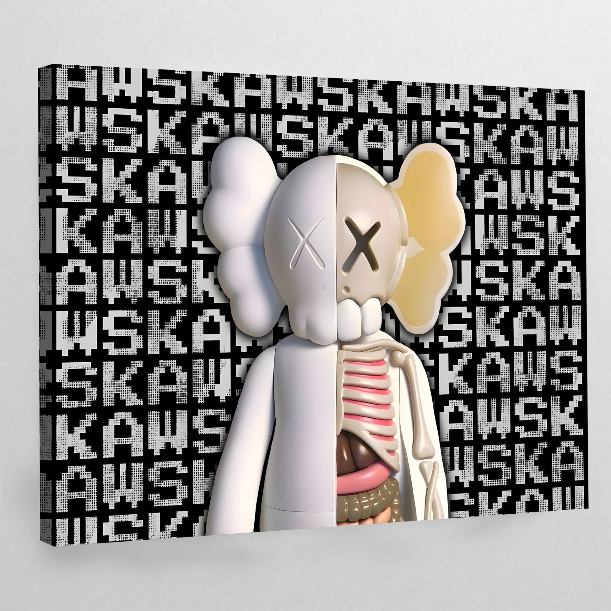 Cuadro Kaws Esqueleto - La Casa Del Cuadro