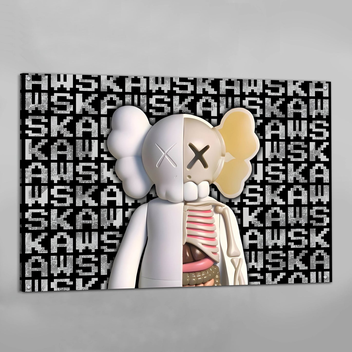 Cuadro Kaws Esqueleto - La Casa Del Cuadro