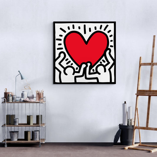 Cuadro Keith Haring Corazón - La Casa Del Cuadro