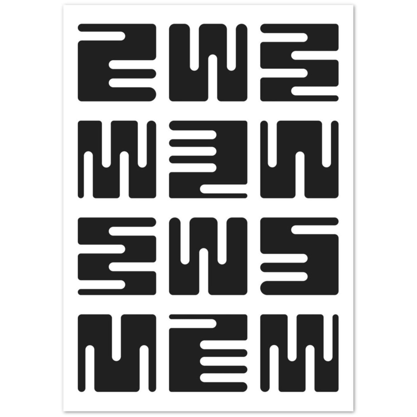 Cuadro Minimalista Blanco y Negro - La Casa Del Cuadro