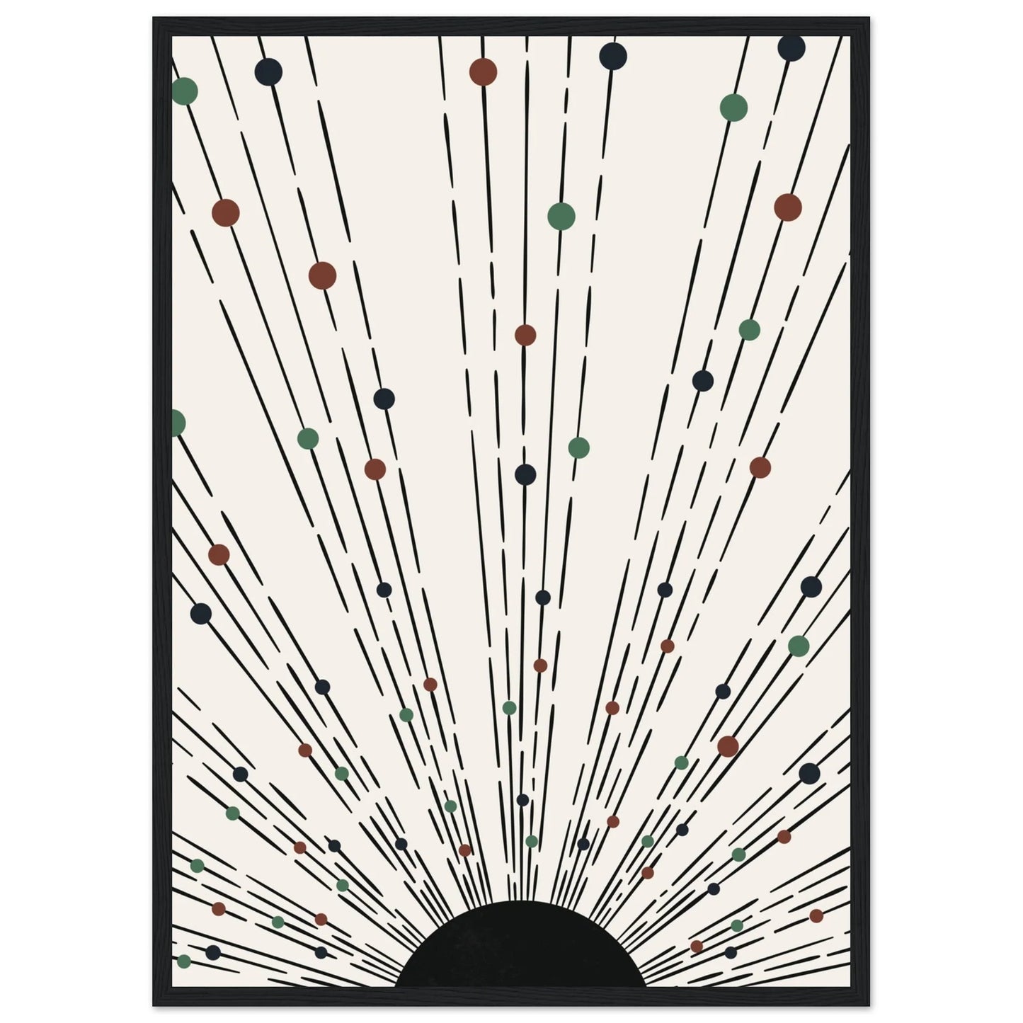 Cuadro Minimalista Boho Negro Y Marrón - La Casa Del Cuadro