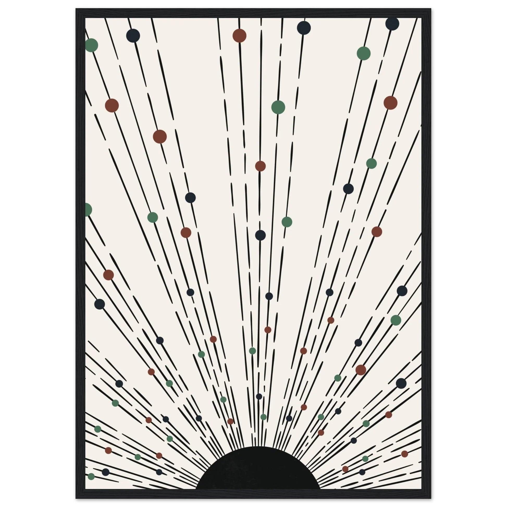 Cuadro Minimalista Boho Negro Y Marrón - La Casa Del Cuadro