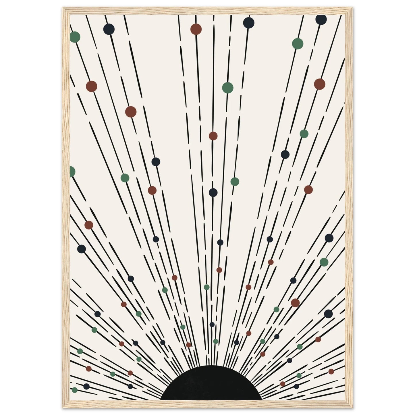 Cuadro Minimalista Boho Negro Y Marrón - La Casa Del Cuadro