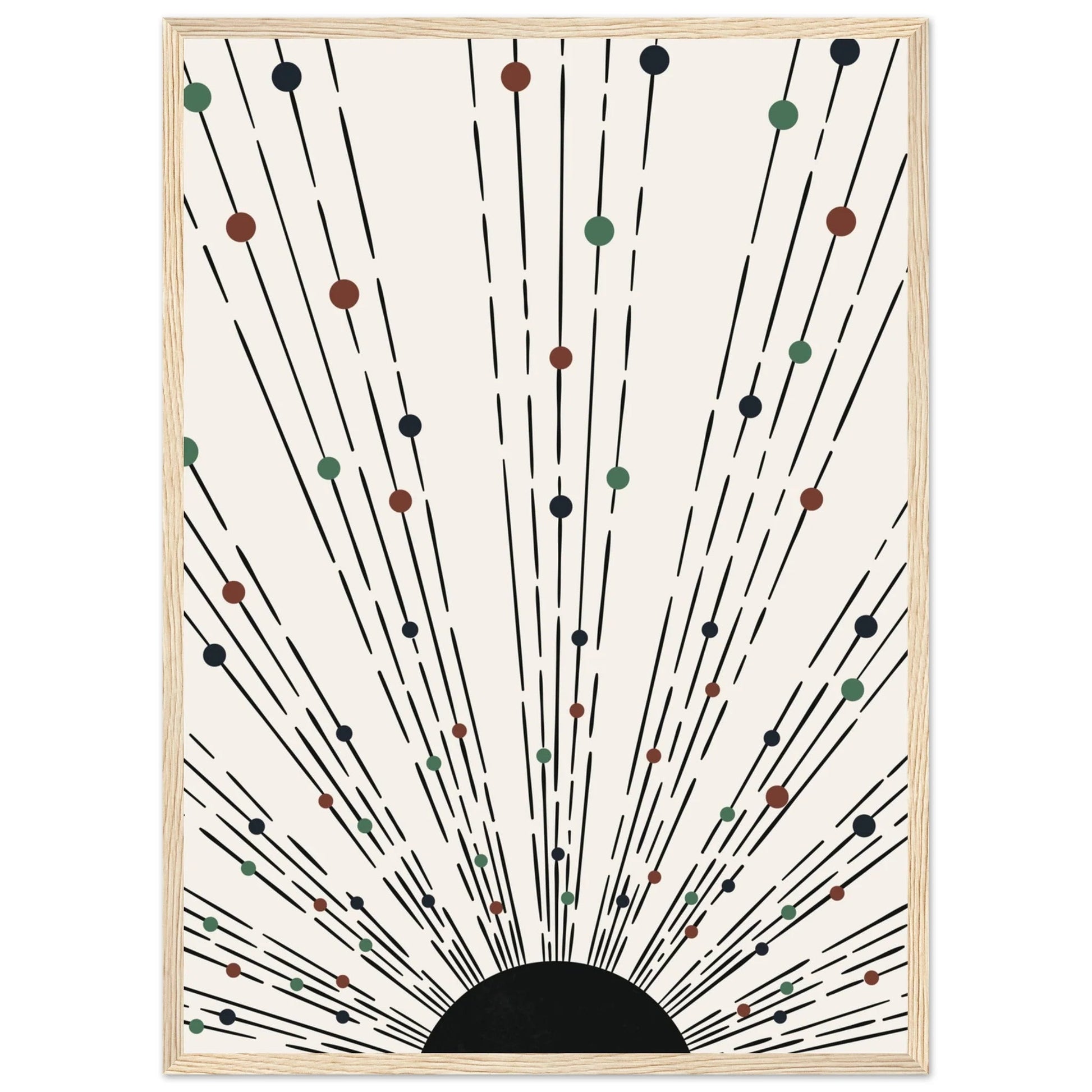 Cuadro Minimalista Boho Negro Y Marrón - La Casa Del Cuadro