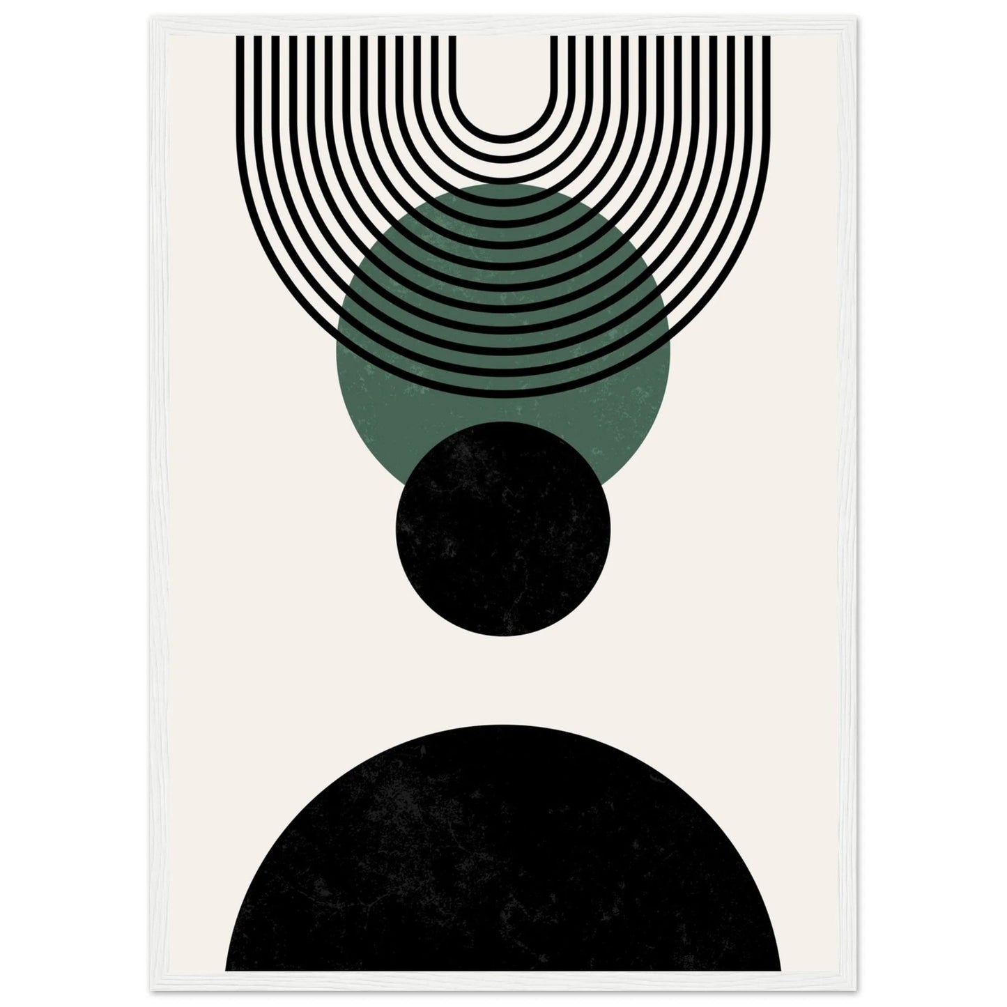 Cuadro Minimalista Boho Negro Y Verde - La Casa Del Cuadro