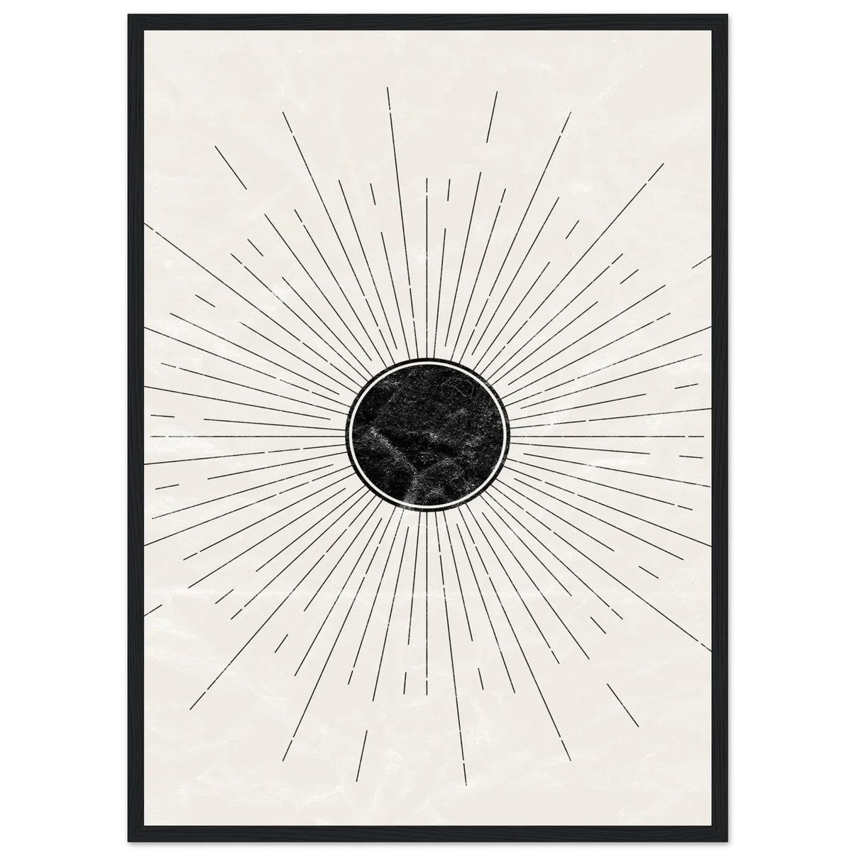 Cuadro Minimalista Boho Sol Negro - La Casa Del Cuadro