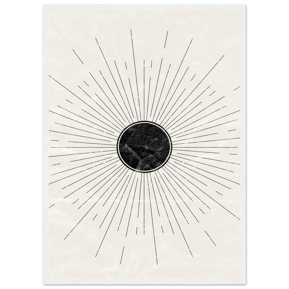 Cuadro Minimalista Boho Sol Negro - La Casa Del Cuadro