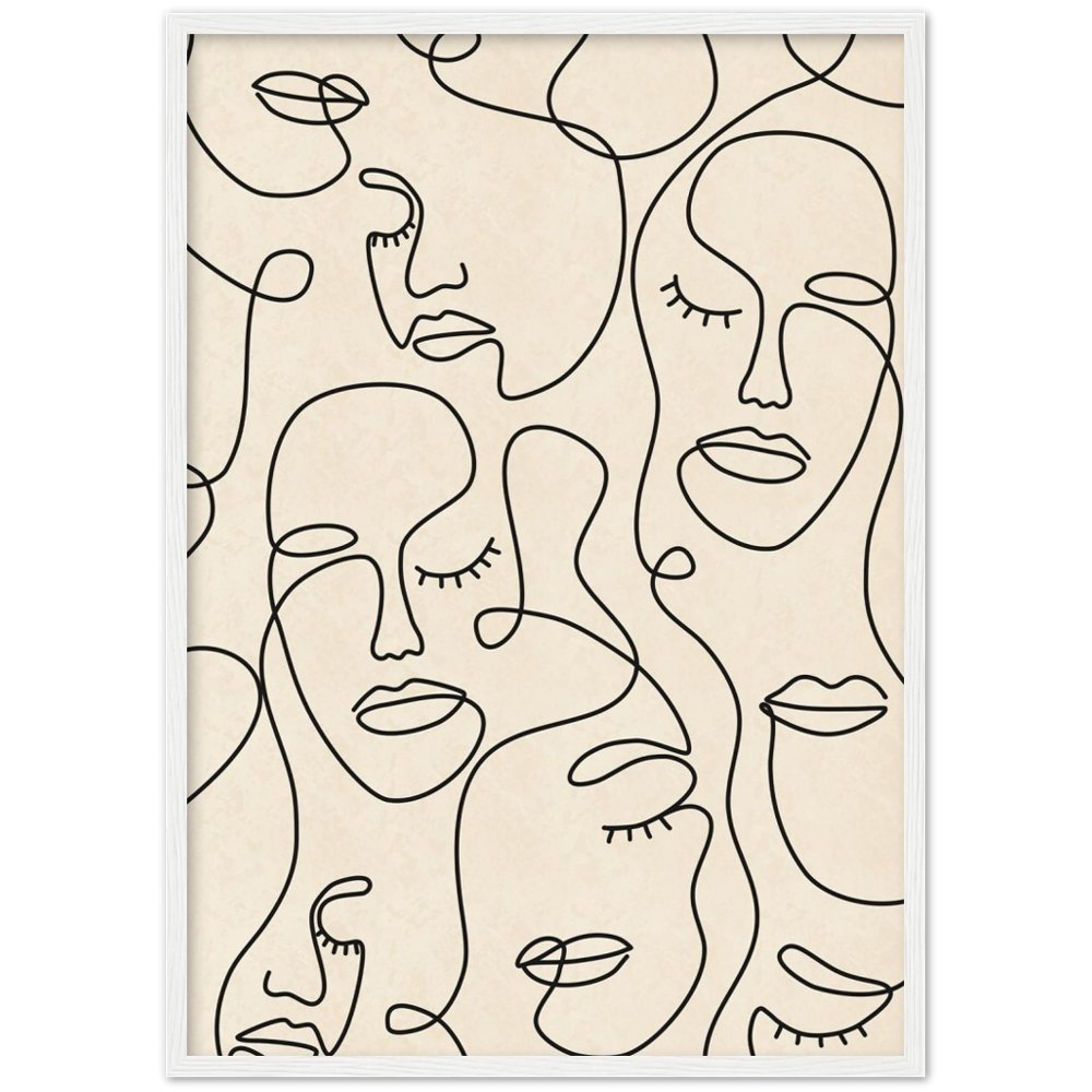 Cuadro Minimalista Caras - La Casa Del Cuadro