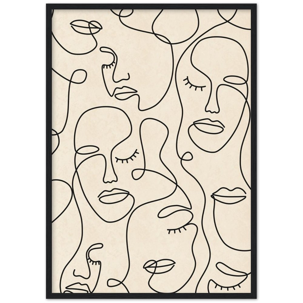 Cuadro Minimalista Caras - La Casa Del Cuadro