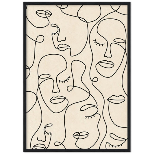 Cuadro Minimalista Caras - La Casa Del Cuadro