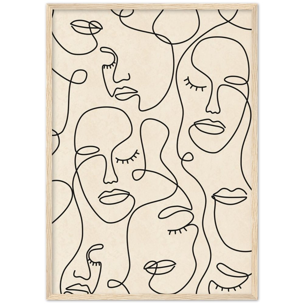 Cuadro Minimalista Caras - La Casa Del Cuadro