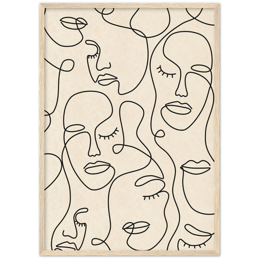 Cuadro Minimalista Caras - La Casa Del Cuadro