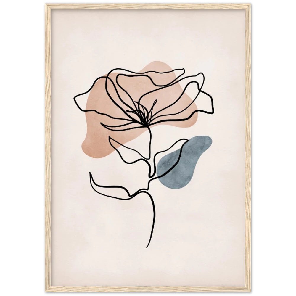 Cuadro Minimalista Flor - La Casa Del Cuadro