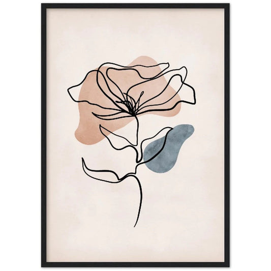 Cuadro Minimalista Flor - La Casa Del Cuadro