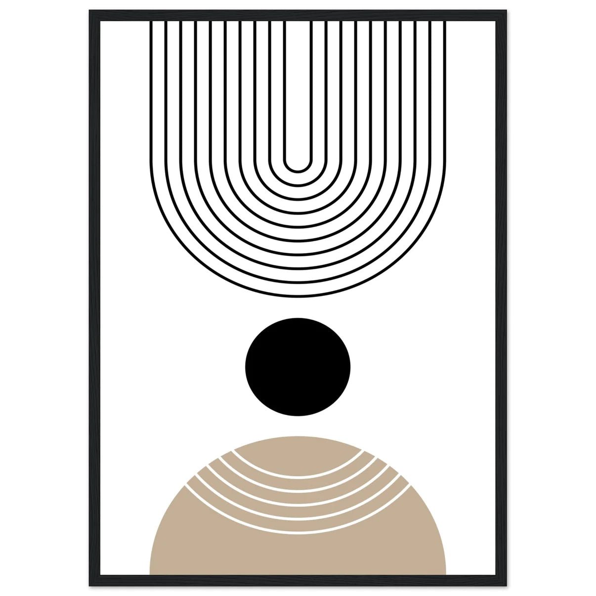 Cuadro Minimalista Geométrico Negro - La Casa Del Cuadro