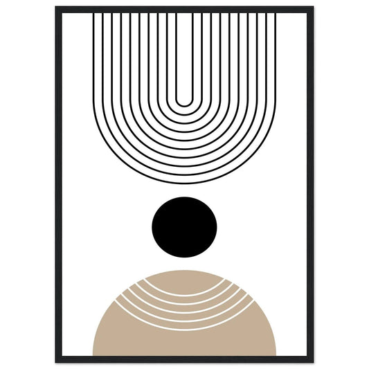 Cuadro Minimalista Geométrico Negro - La Casa Del Cuadro