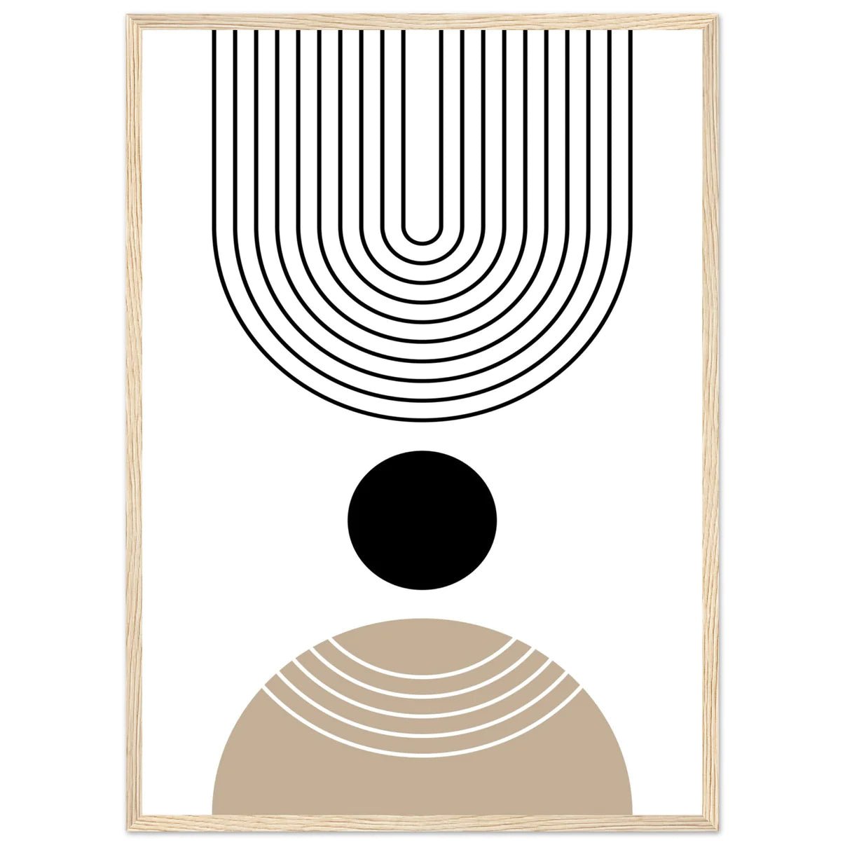 Cuadro Minimalista Geométrico Negro - La Casa Del Cuadro